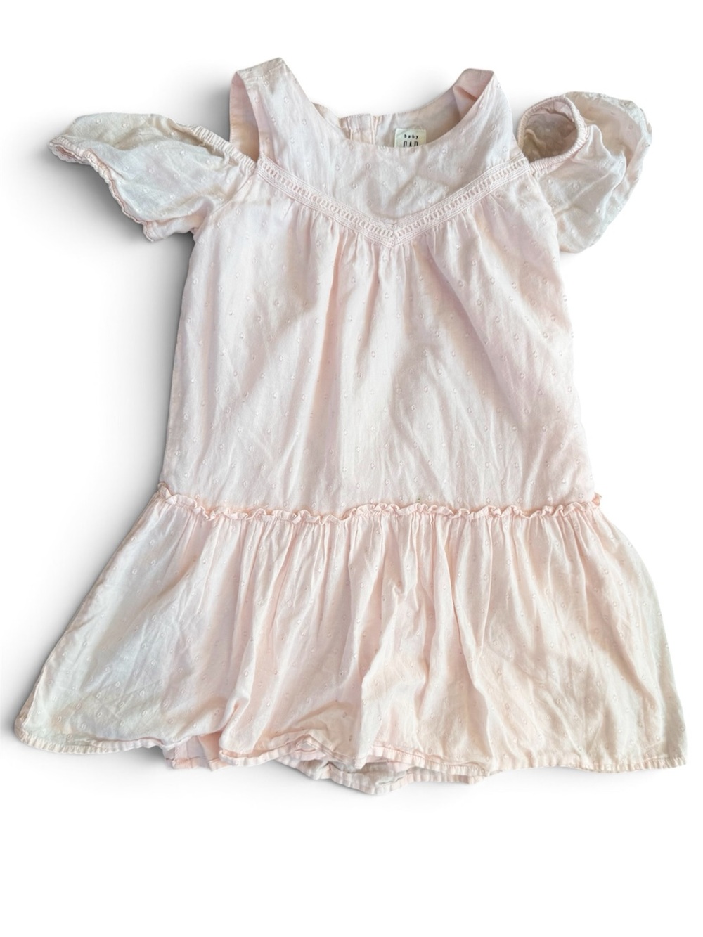 GAP Light Pink Eyelet Cotton Casual Dress